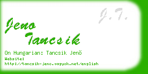 jeno tancsik business card